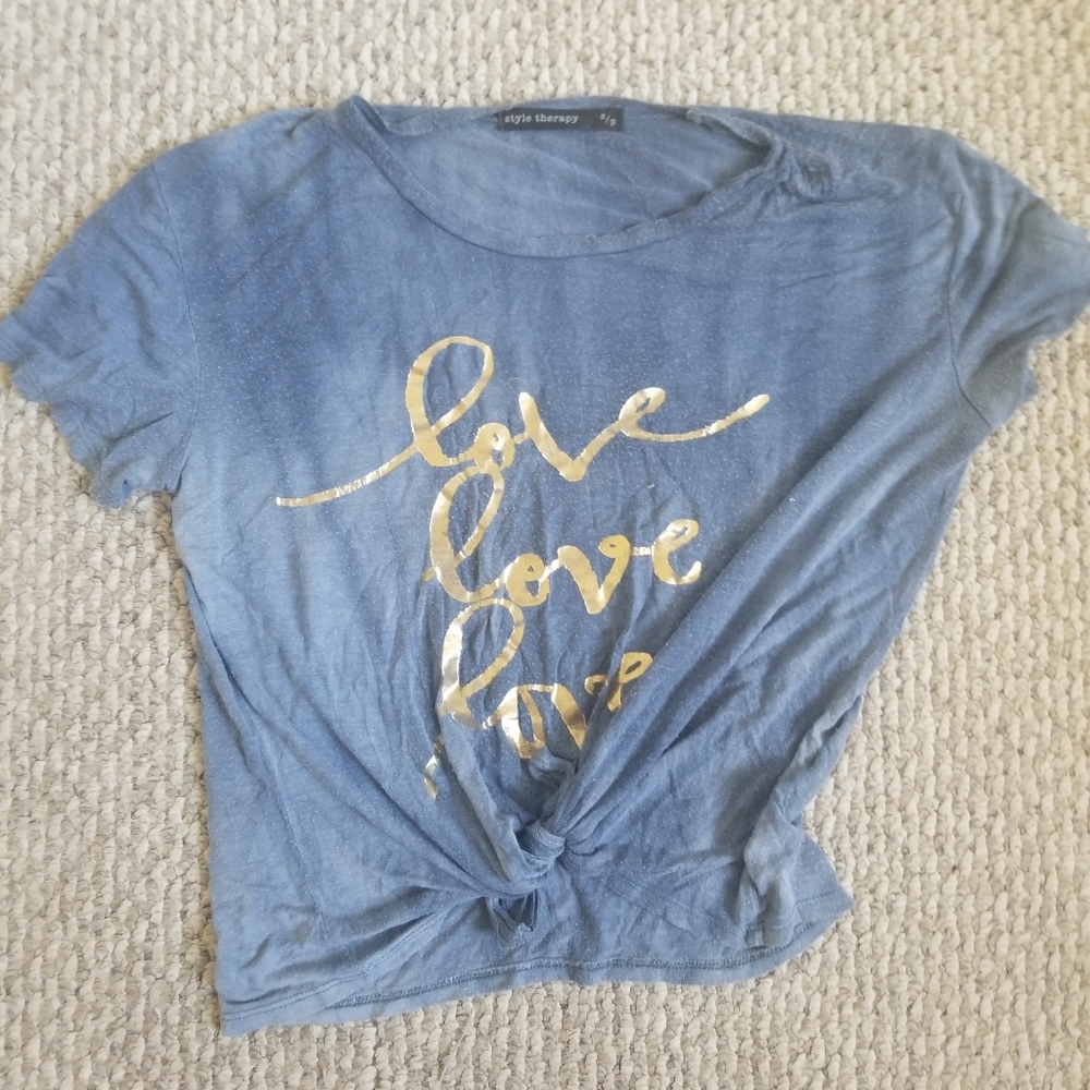 Blue love tee shirt